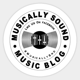 Musically Sound Music Blog - Black Sticker